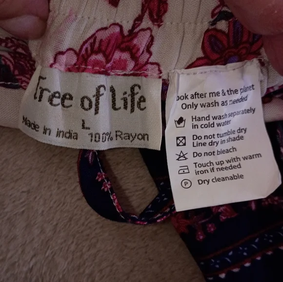 Floral Maxi Dress with Pink and Navy Accents.New Condition - Picture 4 of 4